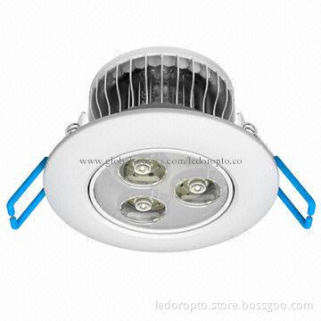LD 3W LED Ceiling Light with 30 Pieces Aluminum Fins, Bridgelux/Epistar/EpiLEDs Chip